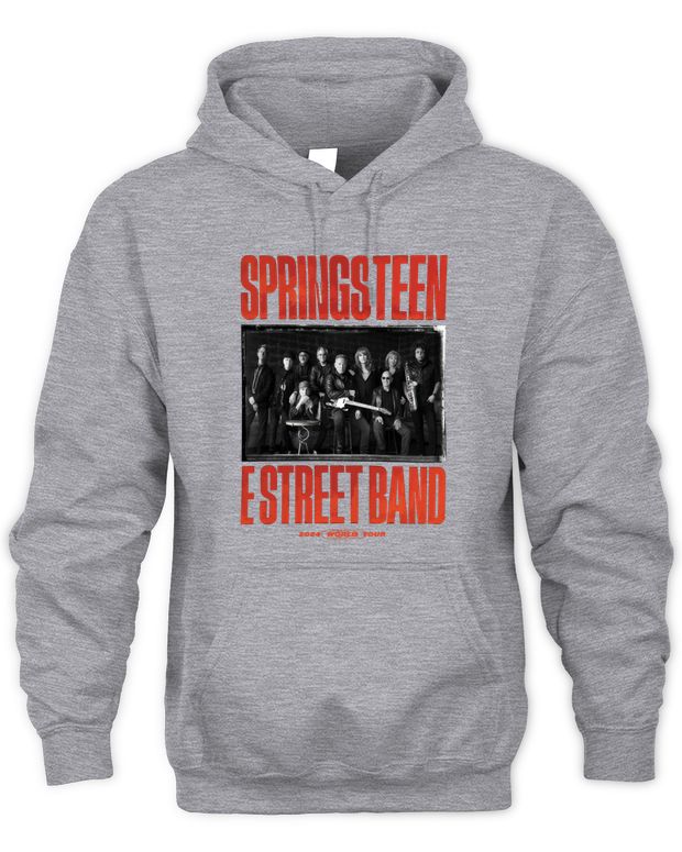 Bruce Springsteen Merchandise Springsteen & the E-Street Band 2024 World Tour Photo Shirt - Unisex Hoodie