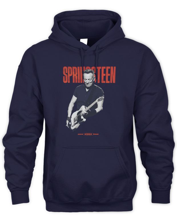 Bruce Springsteen Merchandise Springsteen & the E-Street Band 2024 World Tour Guitar Shirt - Unisex Hoodie