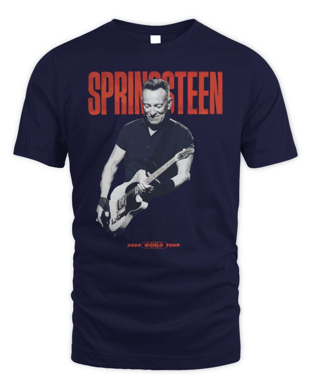 Bruce Springsteen Merchandise Springsteen & the E-Street Band 2024 World Tour Guitar Shirt - Unisex Standard T-Shirt