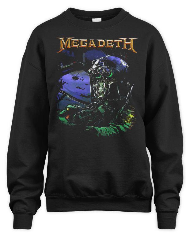 Megadeth Merch Copter Pilot 2023 Fall Tour Shirt - Unisex Sweatshirt