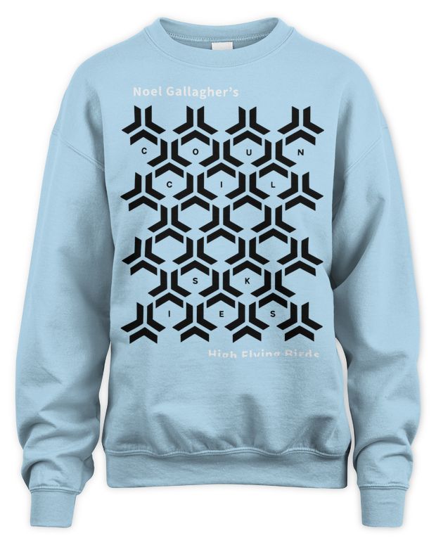 Noel Gallagher Merch 2023 Winter Tour Chevron Shirt - Unisex Sweatshirt