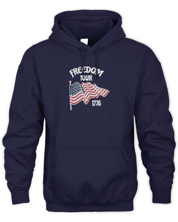 Authentically American Apparel 2023 Flag Freedom Tour Shirt - Unisex Hoodie