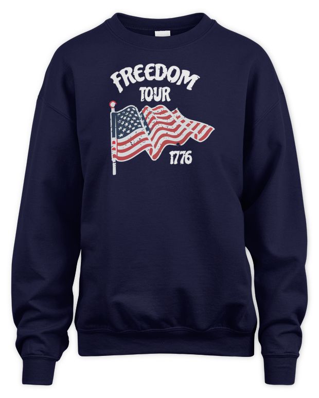 Authentically American Apparel 2023 Flag Freedom Tour Shirt - Unisex Sweatshirt