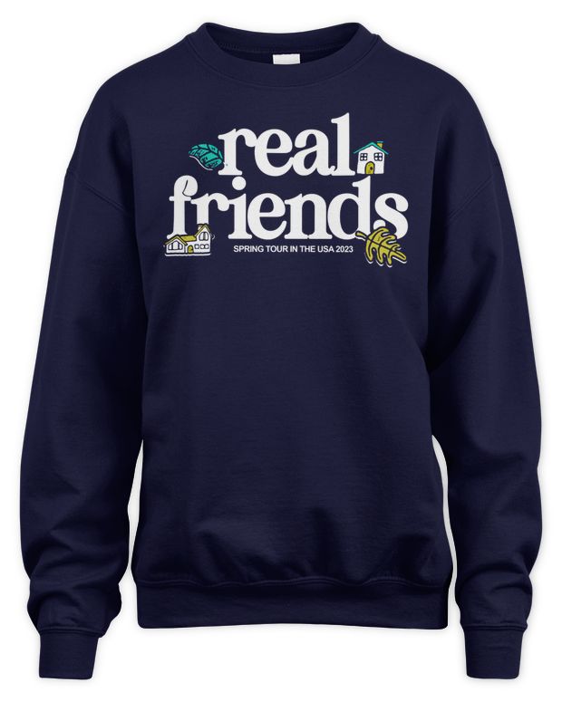 Real Friends Merch Comfort Colors Spring Tour Shirt - Unisex Sweatshirt