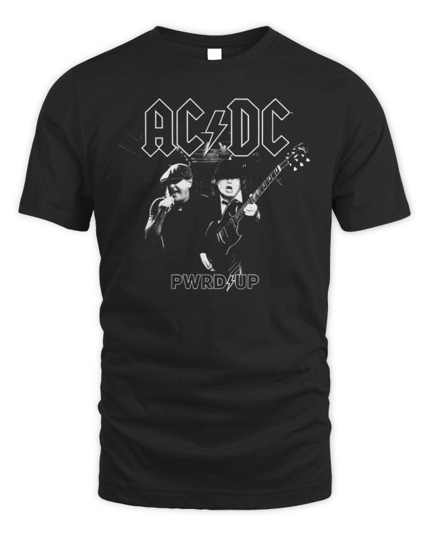 Acdc Pwr Up Black and White Tour Shirt - Unisex Standard T-Shirt