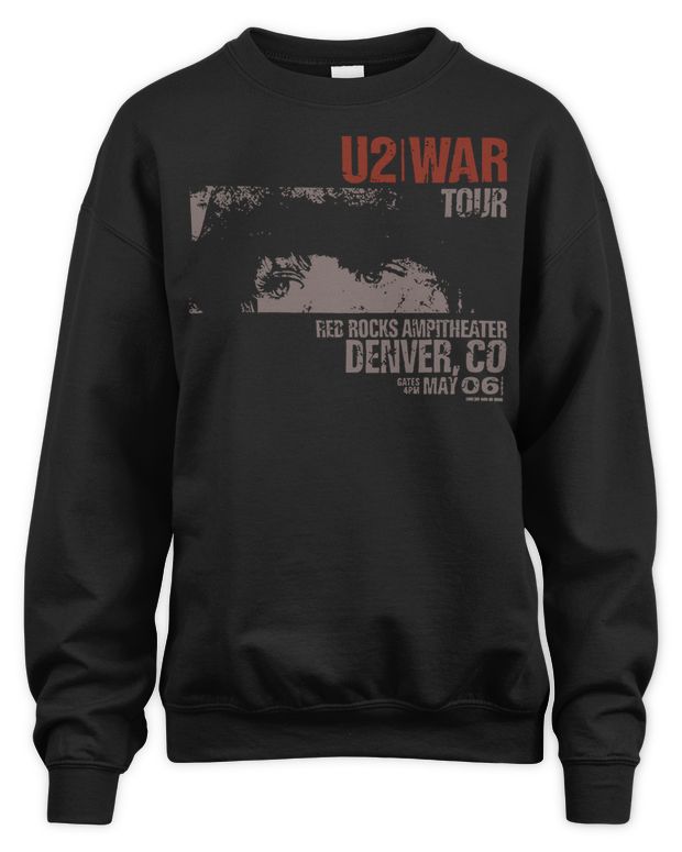 U2 Merchandise War Tour Red Rocks '83 Shirt - Unisex Sweatshirt