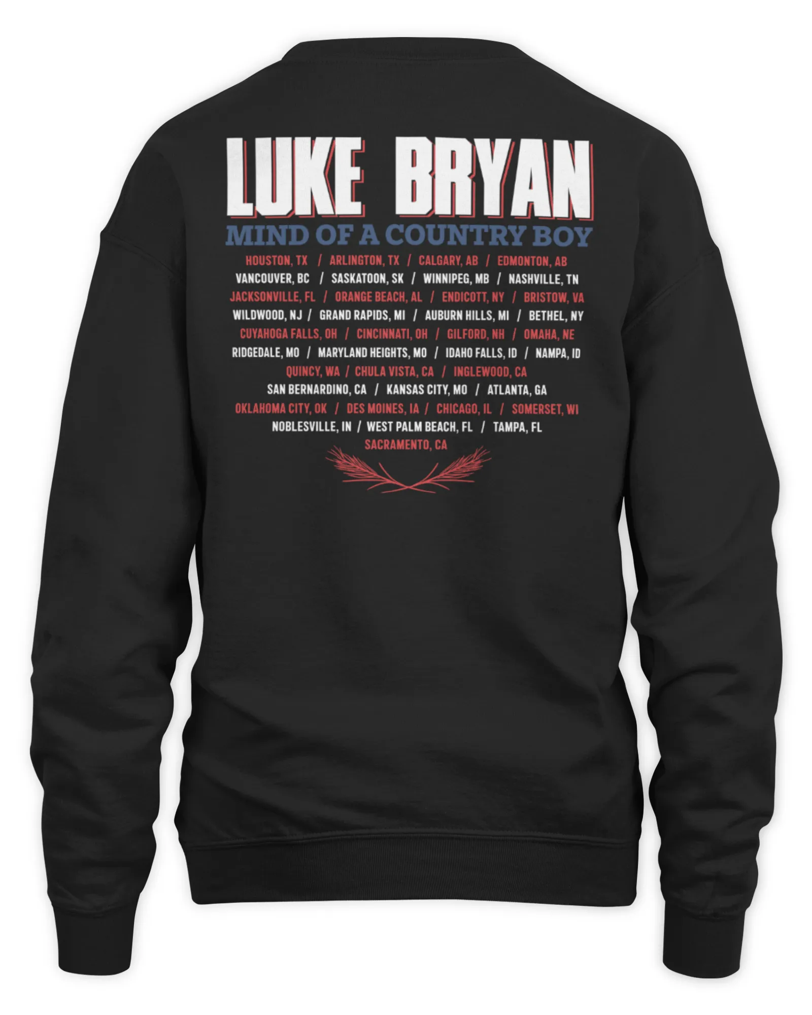 Sweatshirt Luke Bryan Mind Of A Country Boy Tour Farm, Premium Sweaer