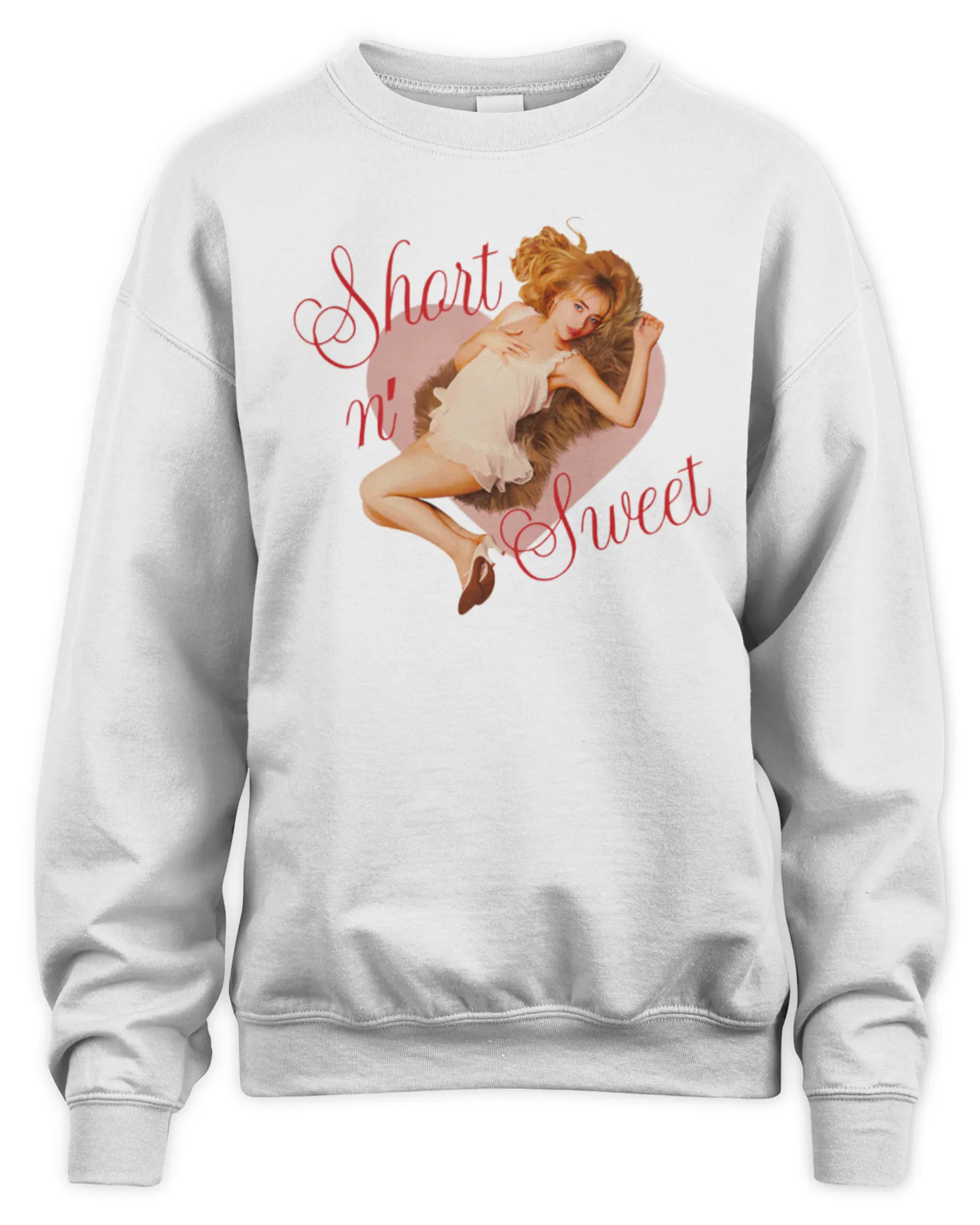 Sweatshirt Short N' Sweet Heart Sabrina Carpenter Official Clothing, Premium Sweaer