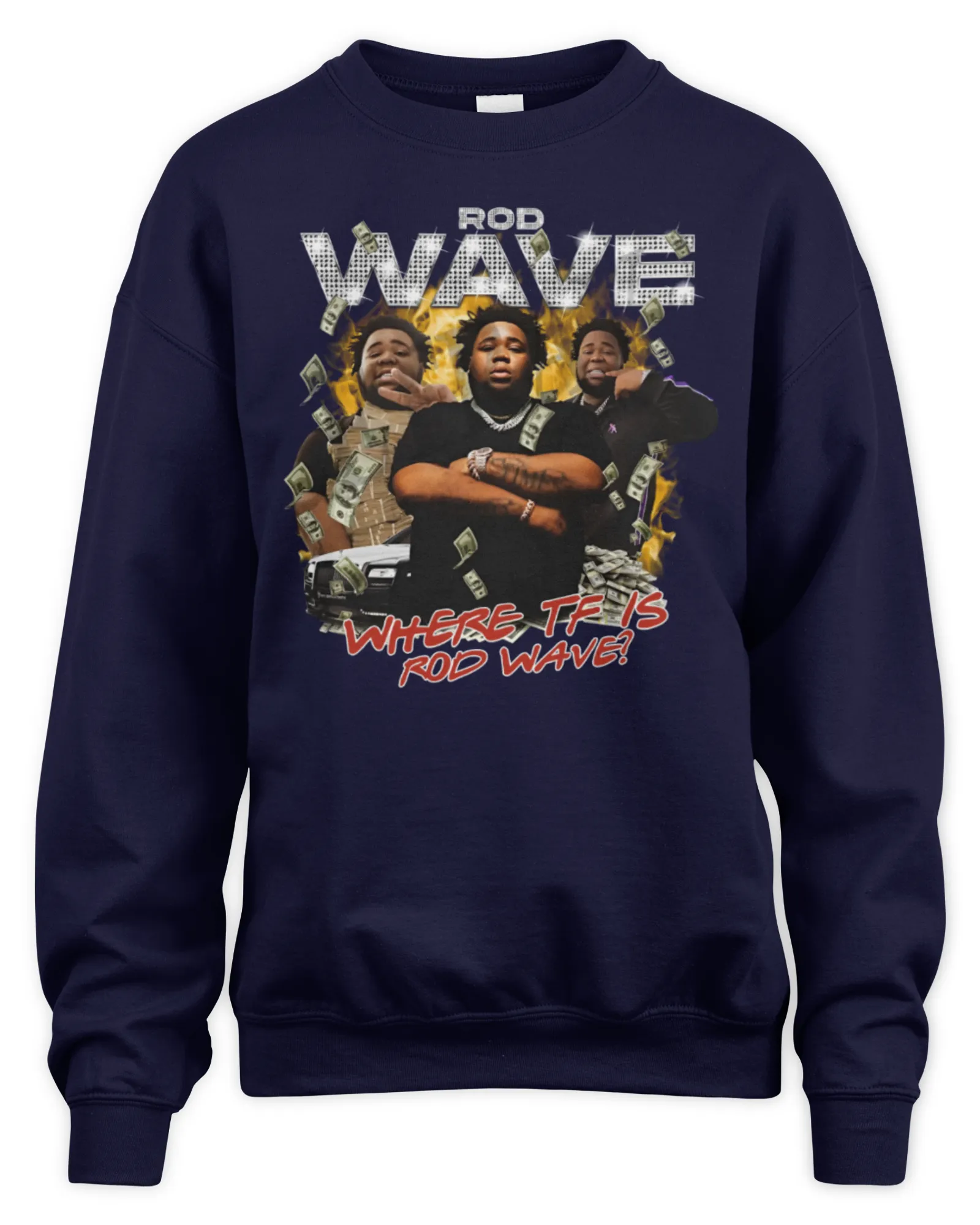 Sweatshirt Black Rod Wave Where Tf Is Rod Wave, Premium Sweaer
