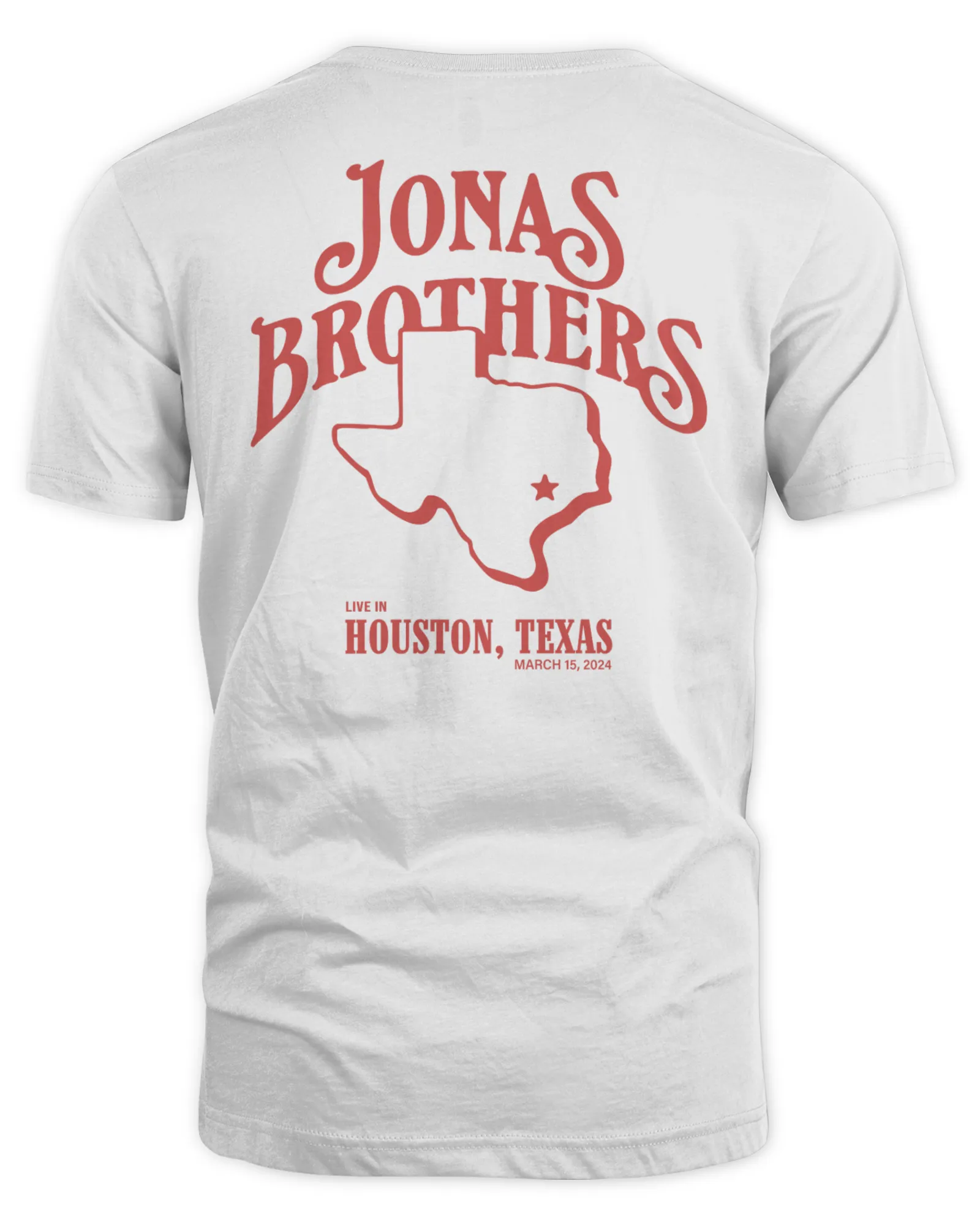 T-Shirt Jonas Brothers Merch Live In Houston, Texas March 15 2024
