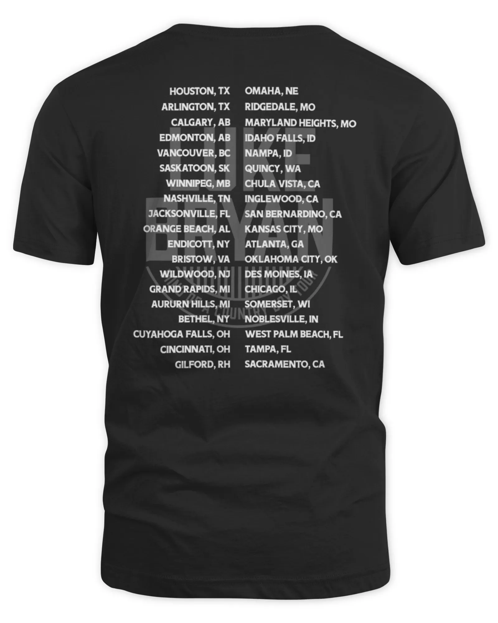 T-Shirt Luke Bryan Merch Mind Of A Country Boy Tour Hoodie Black