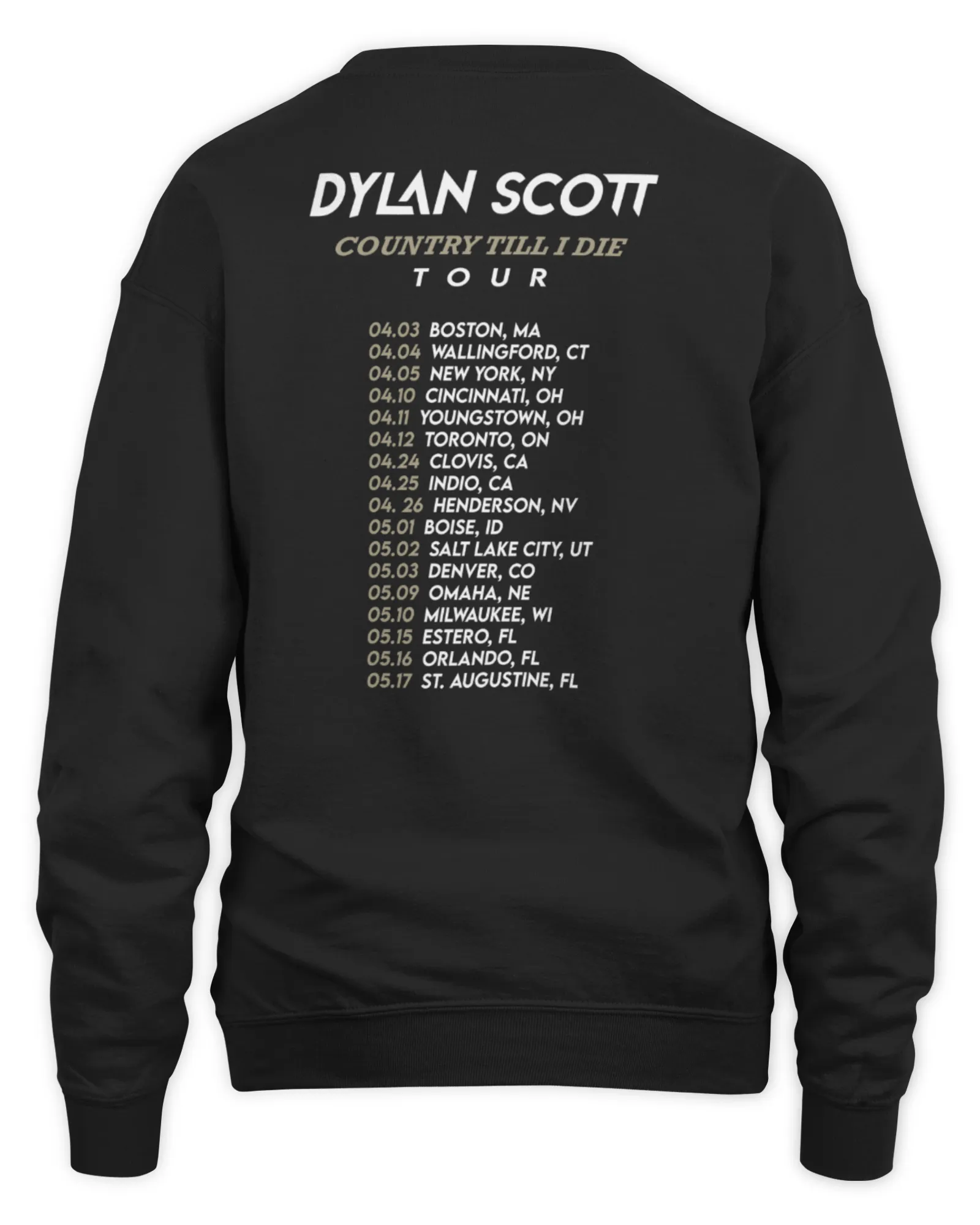 Sweatshirt Country Til I Die Tour 2025 Dylan Scott Official Clothing, Premium Sweaer