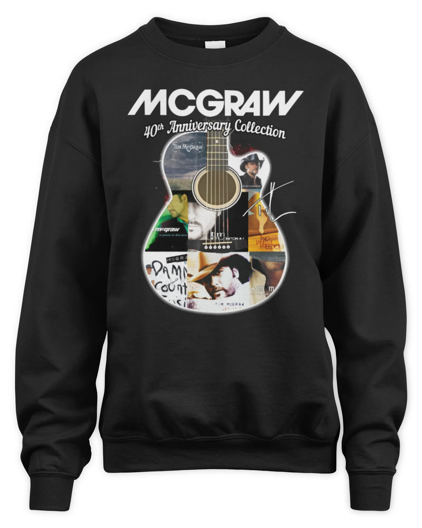 Sweatshirt Tim McGraw 40th Anniversary Collection Signature, Premium Sweaer