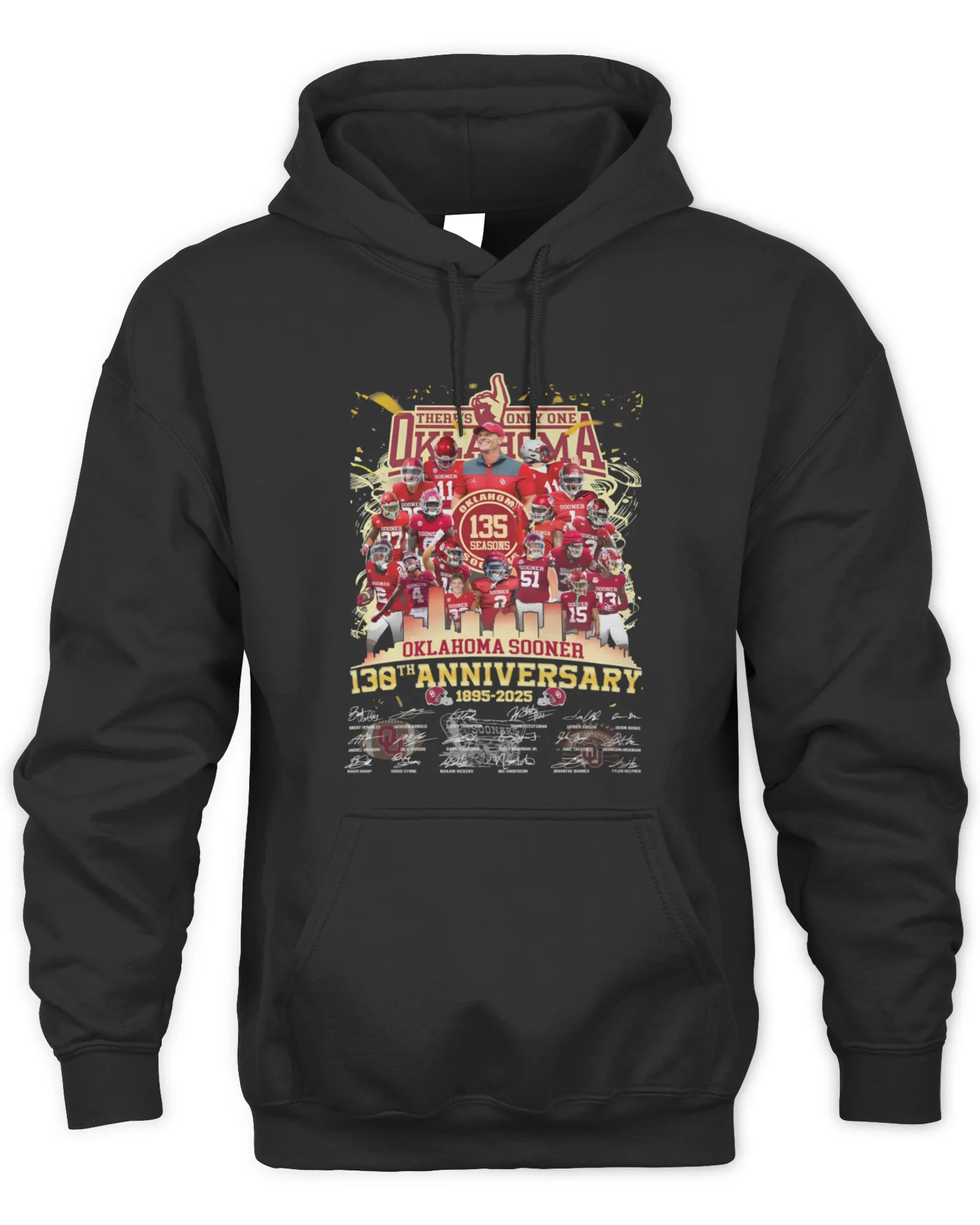 Sweatshirt Okalahoma Sooner 130th Anniversary 1895-2025 Official Red , Premium Sweaer