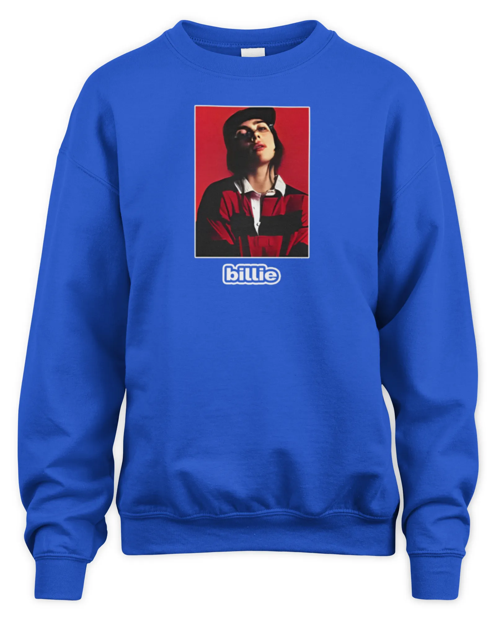 Sweatshirt Billie Eilish Blue Billie Photo, Premium Sweaer