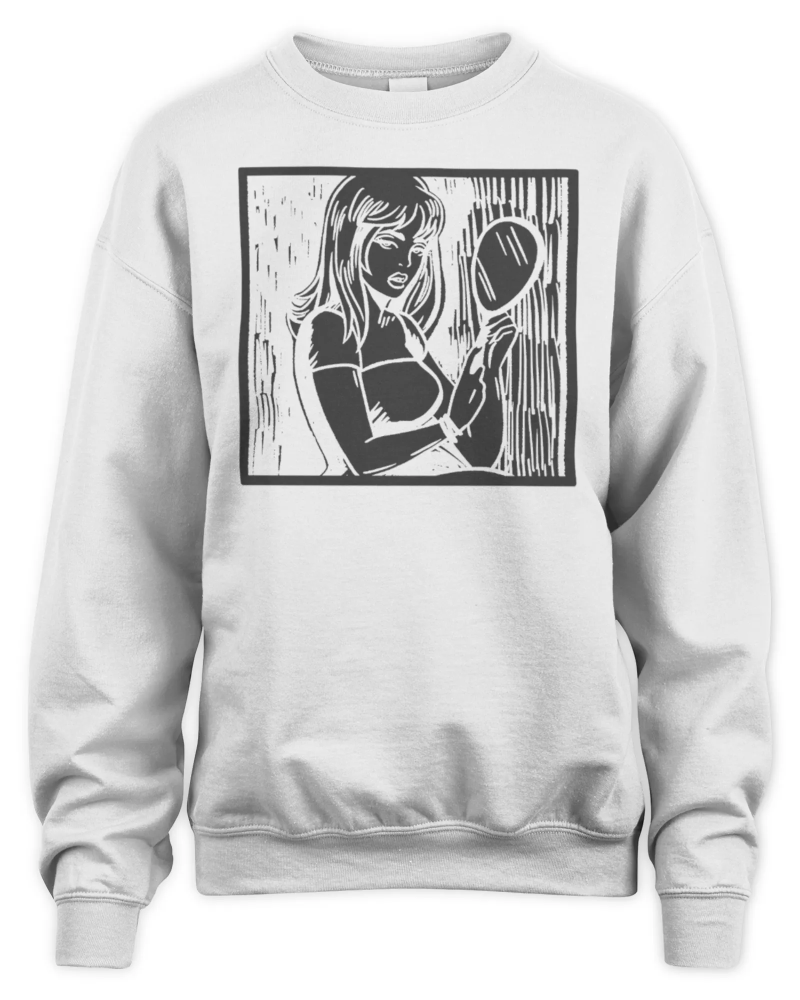 Sweatshirt Billie Eilish Mirror, Premium Sweaer