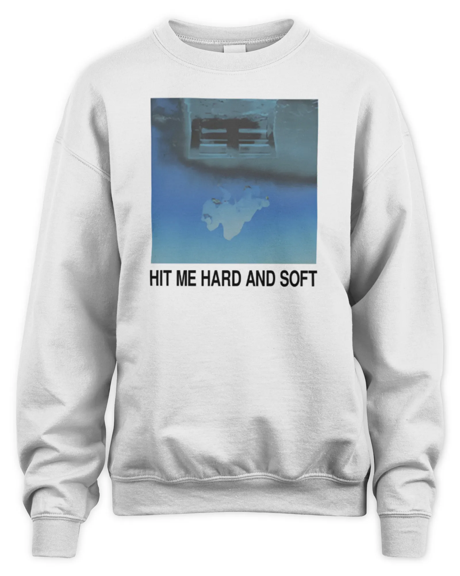 Sweatshirt Billie Eilish Hit Me Hard And Soft White, Premium Sweaer