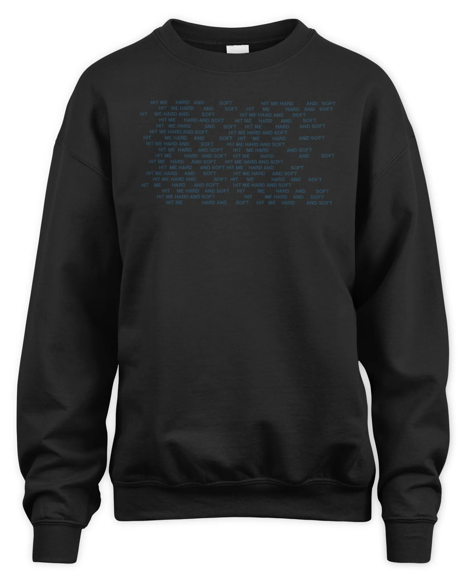 Sweatshirt Official Billie Eilish Hit Me Hard And Soft Repeat Black, Premium Sweaer