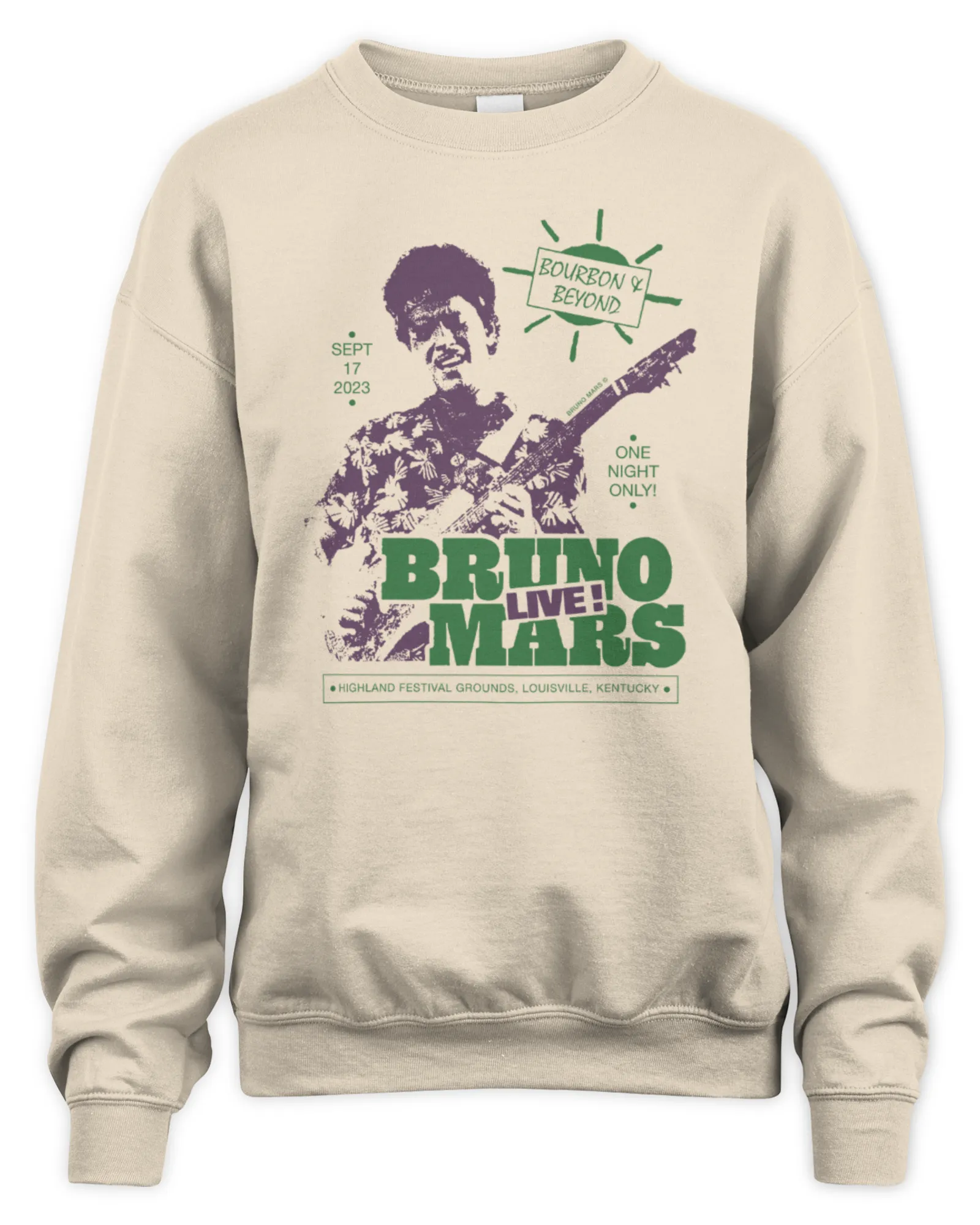 Sweatshirt Bruno Mars Live! Bourbon & Beyond, Premium Sweaer