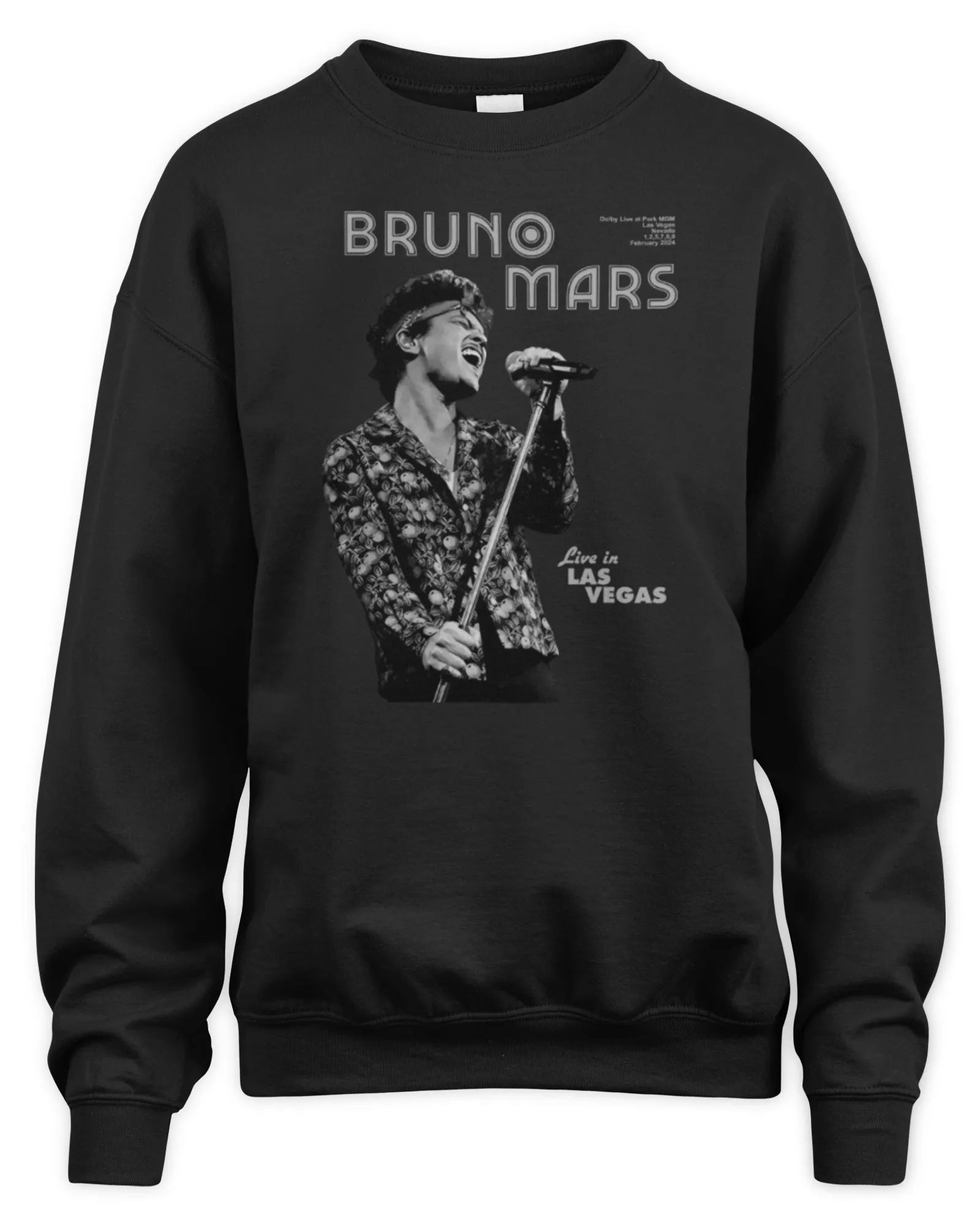 Sweatshirt Bruno Mars Bruno Live In Vegas Official, Premium Sweaer