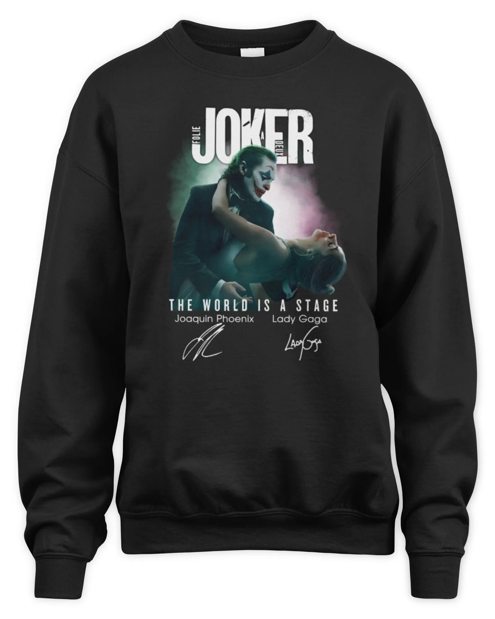 Sweatshirt Lady Gaga The World Is A Stage Joker Folie A Deux Official, Premium Sweaer