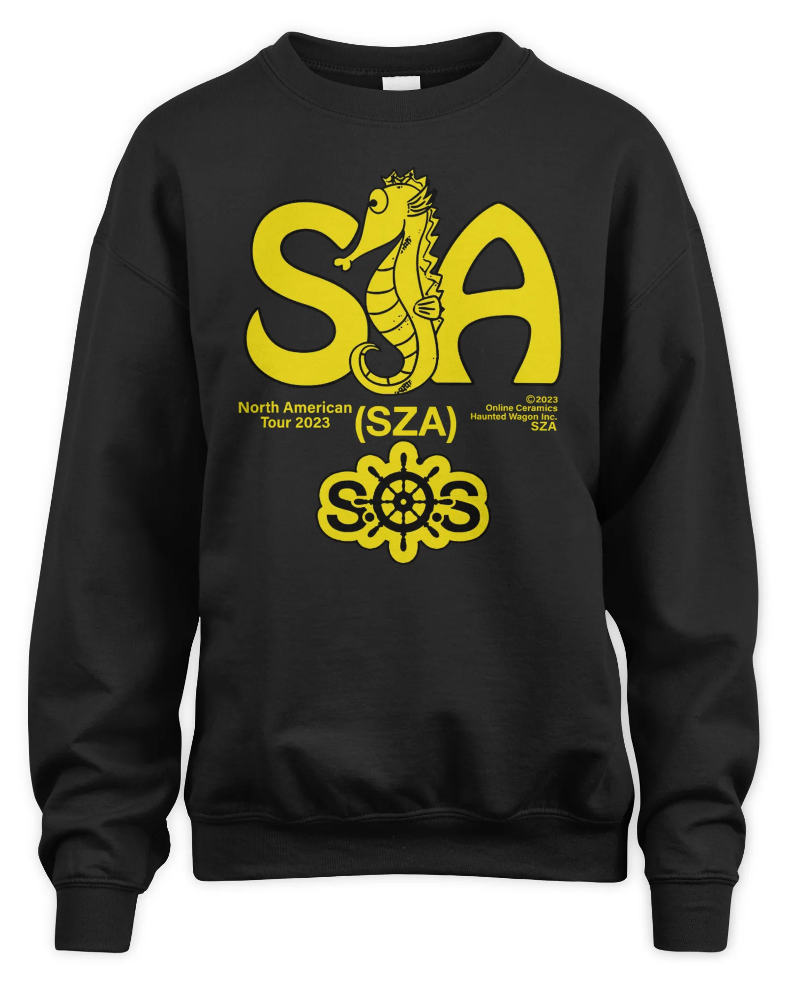 Sweatshirt Sza Merch Seahorse Tour, Premium Sweaer