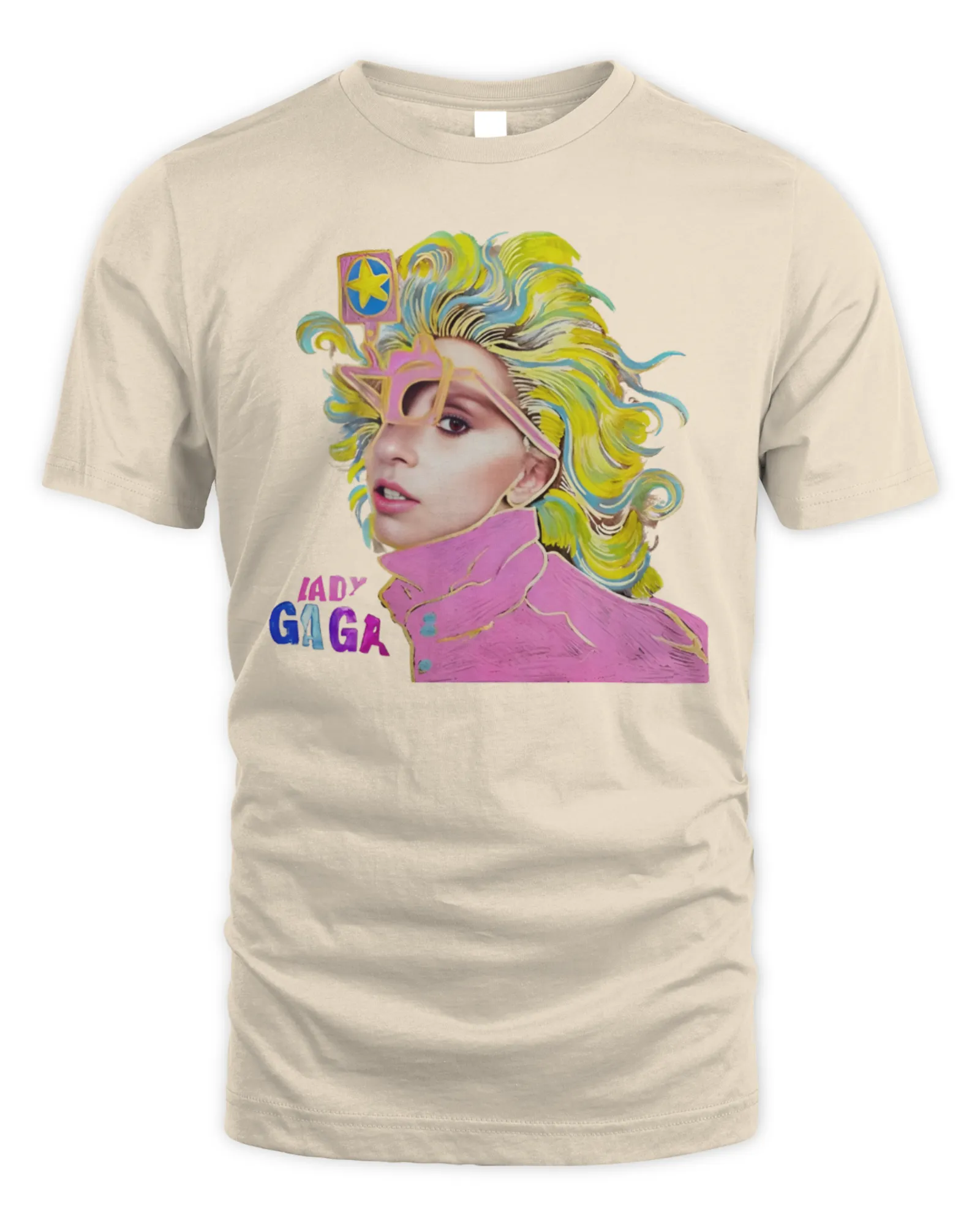 T-Shirt Lady Gaga Merch ARTPOP Illustrated Glasses
