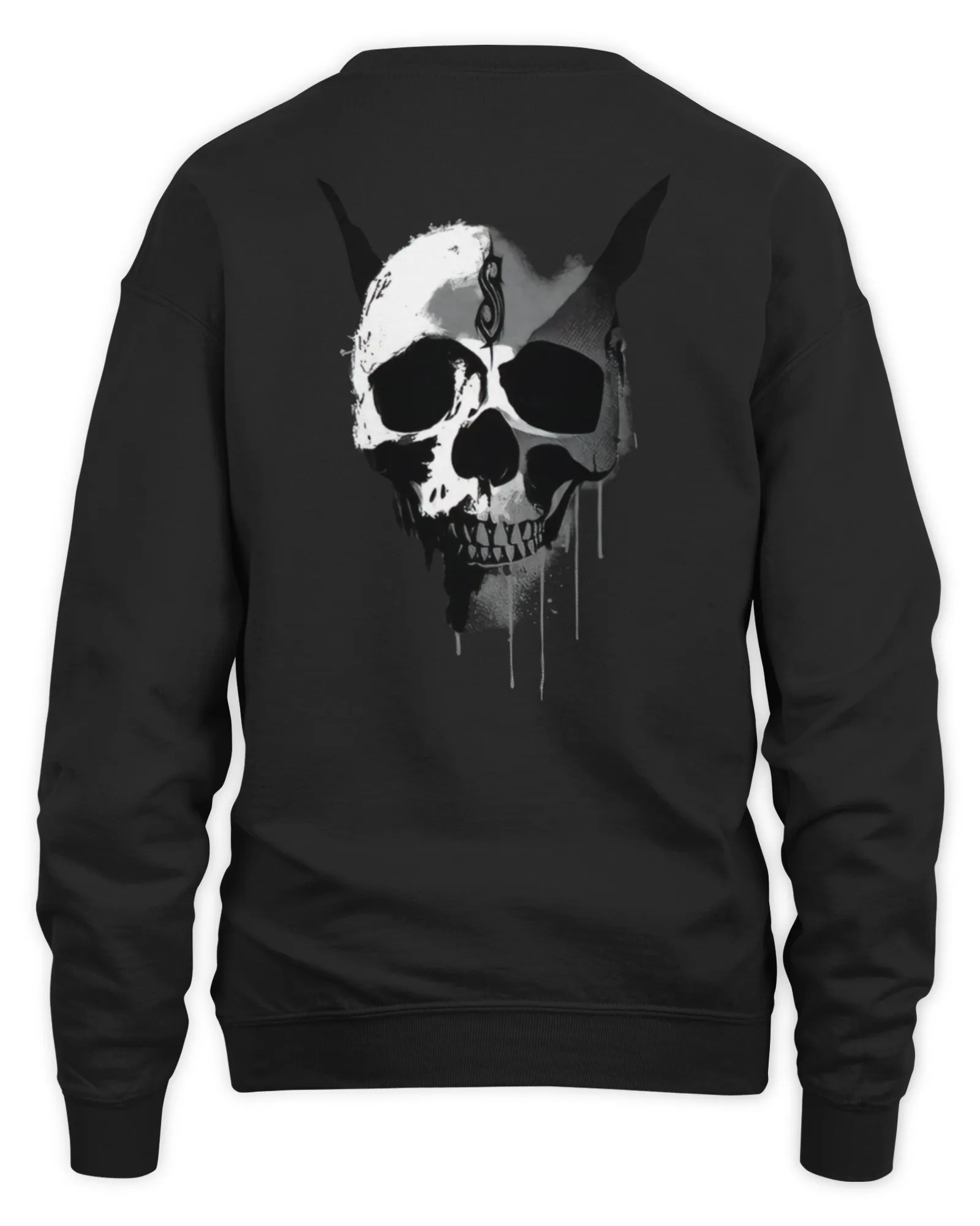 Sweatshirt Slipknot Merch Grey Mirror Skull 2024, Premium Sweaer