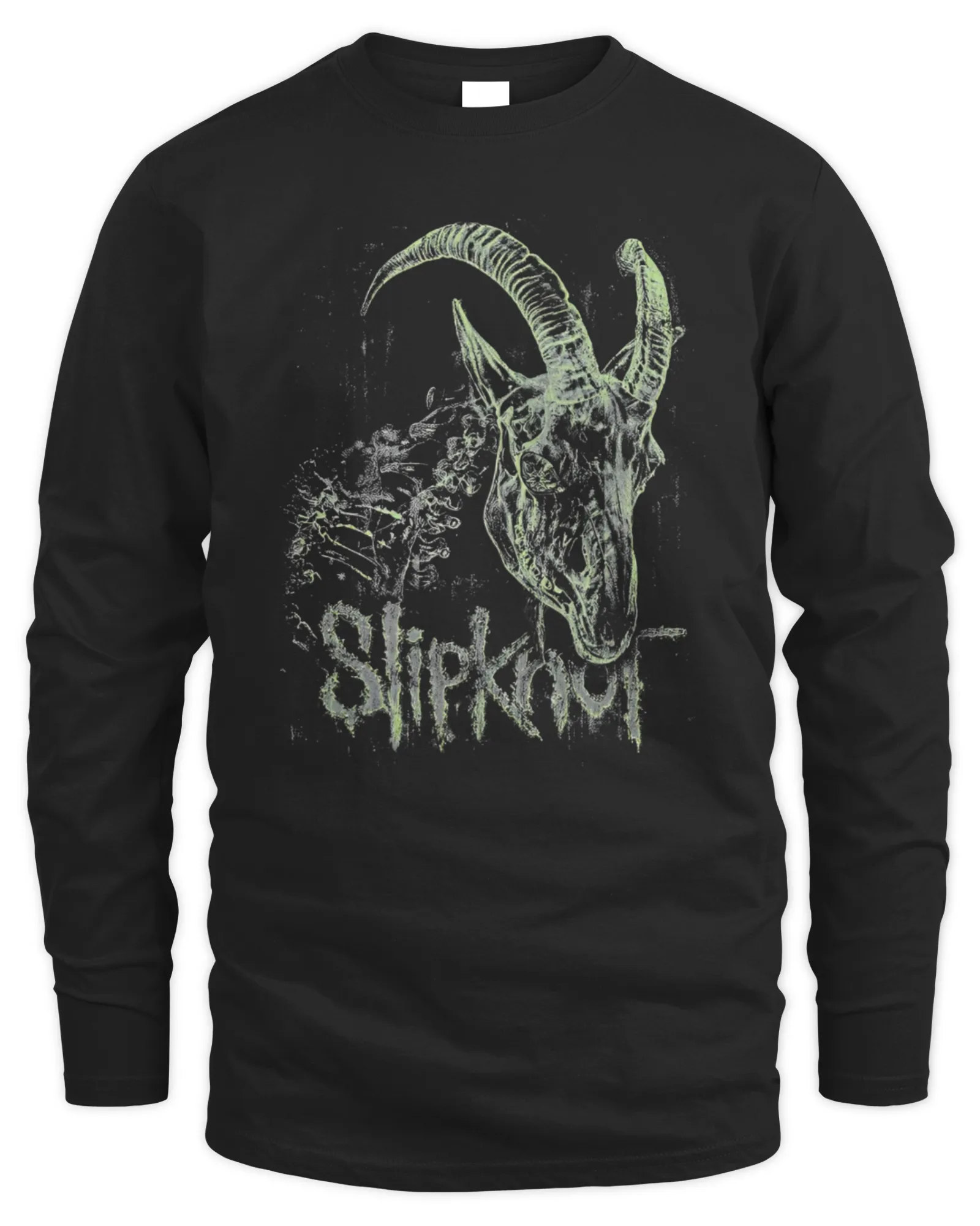 Sweatshirt Official Slipknot Merch Glow In The Dark Goat Black, Premium Sweaer