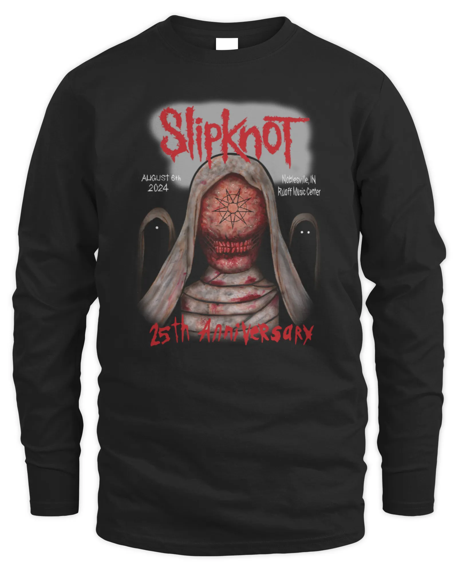 Sweatshirt Slipknot Merch 2024 Tour Noblesville Aug 6th, Premium Sweaer