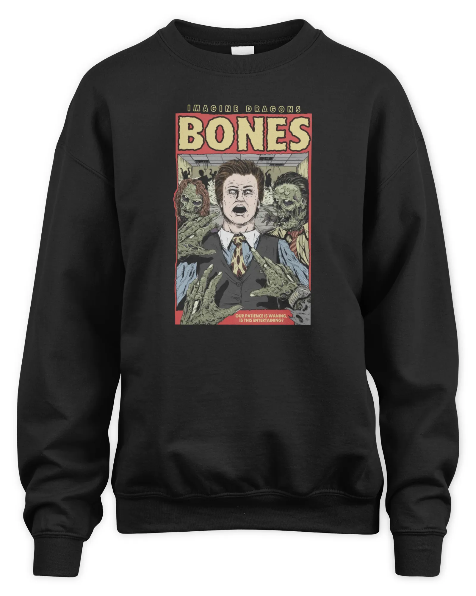 Sweatshirt Imagine Dragons Bones Illustrated, Premium Sweaer