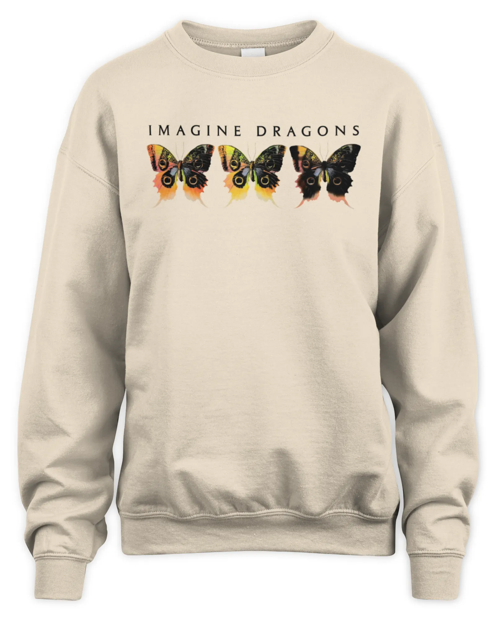 Sweatshirt Imagine Dragons Loom Butterfly Tan Sand Merch, Premium Sweaer