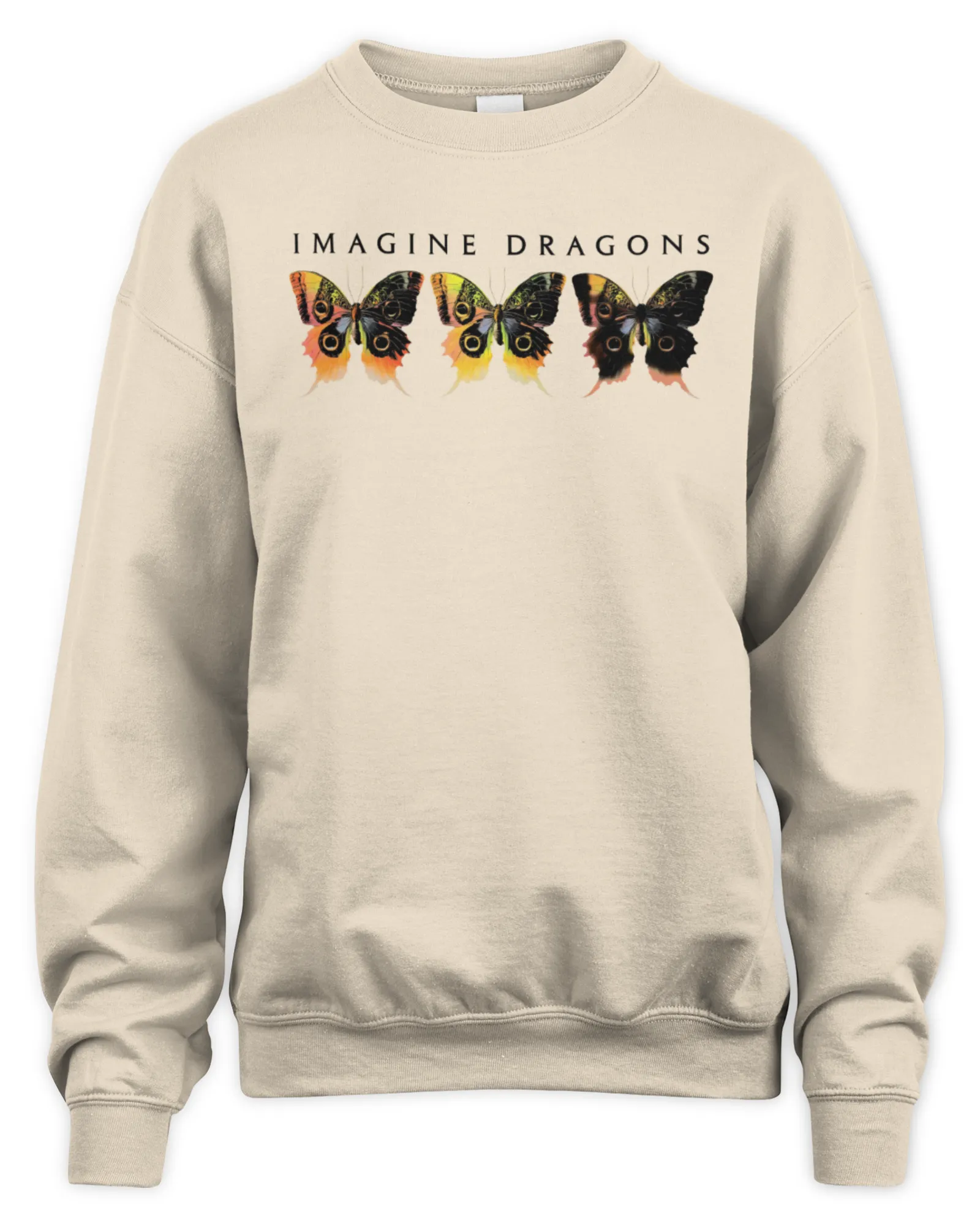 Sweatshirt Imagine Dragons Loom Butterfly Tan Clothing, Premium Sweaer