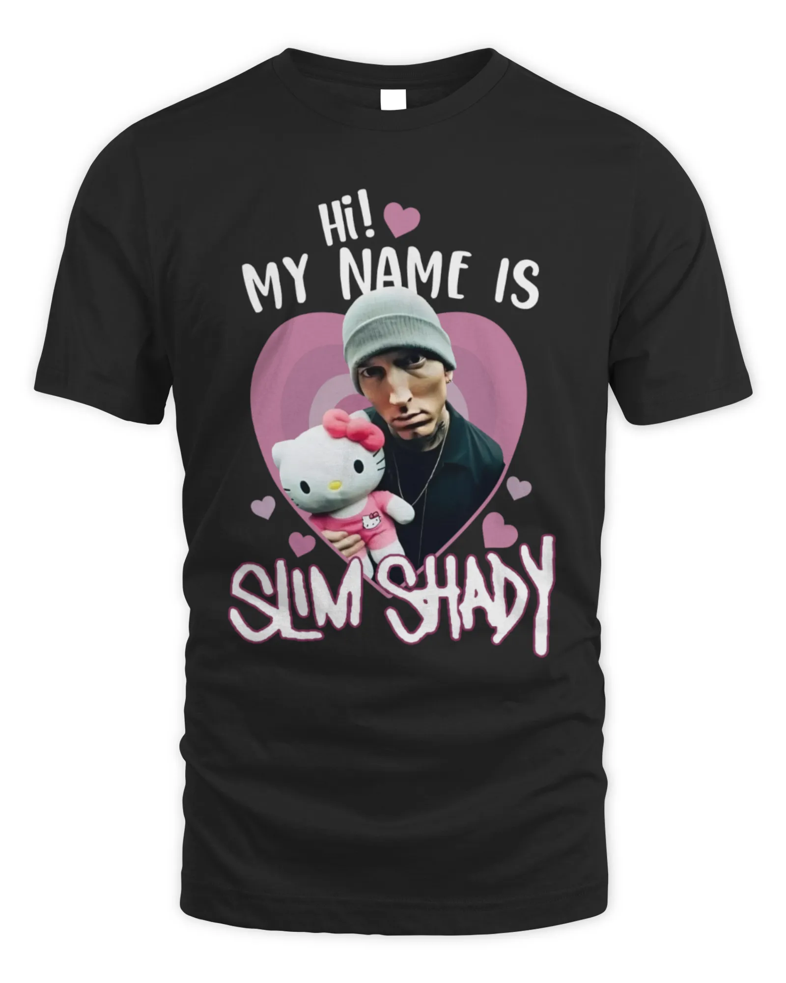 T-Shirt Eminem Hello Kitty Hi My Name Is Slim Shady