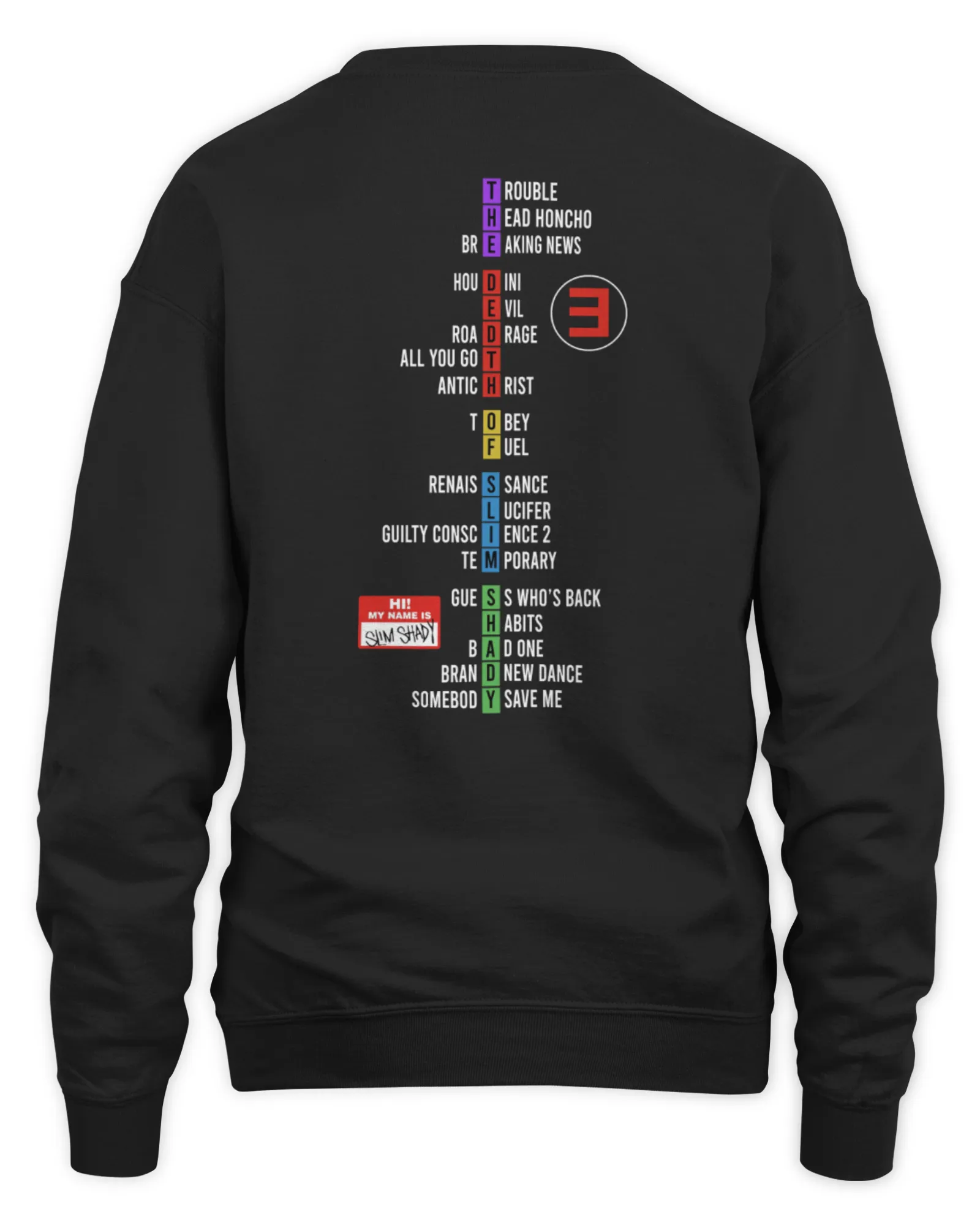 Sweatshirt The Death Of Slim Shady Just Rap It Eminem Merch, Premium Sweaer