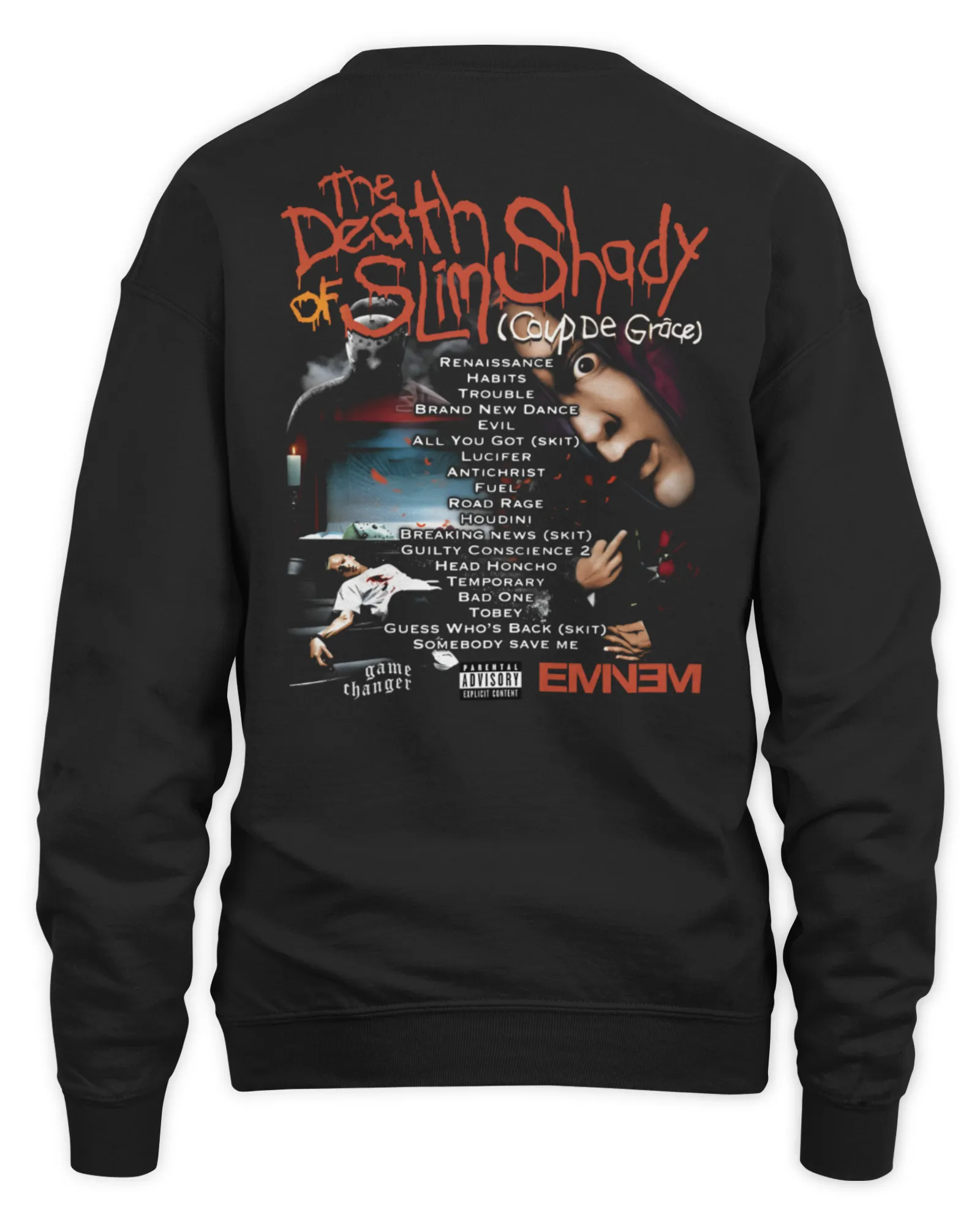 Sweatshirt Eminem Merch Death Of Slim Shady Game Changer Shop, Premium Sweaer