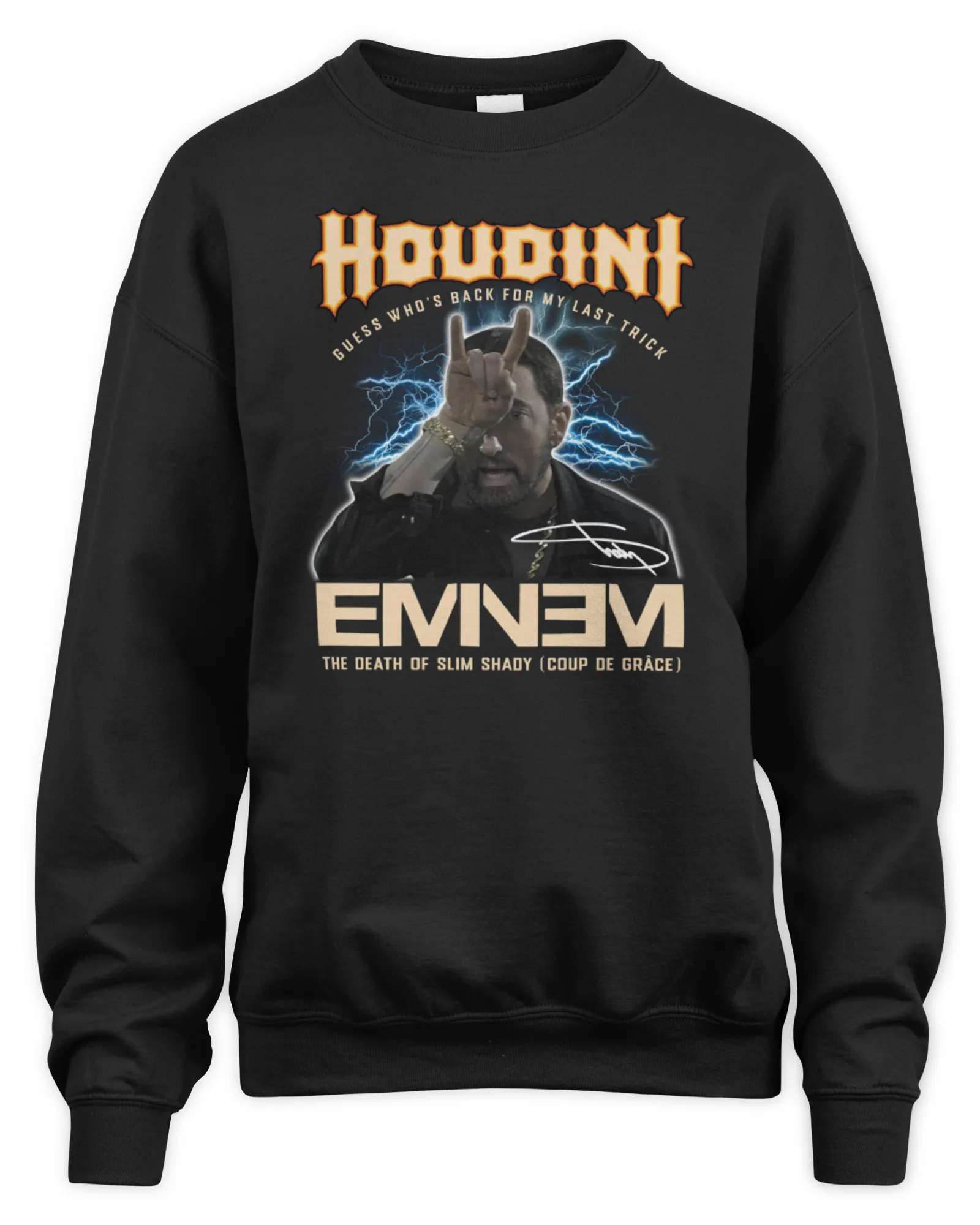 Sweatshirt Houdini Guess Whos Back For My Last Trick Eminem The Death Of Slim Shady, Premium Sweaer