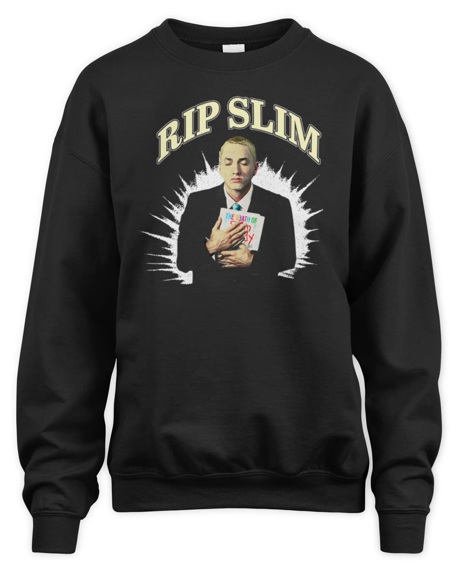 Sweatshirt The Death Of Slim Shady Eminem Rip Slim Black, Premium Sweaer