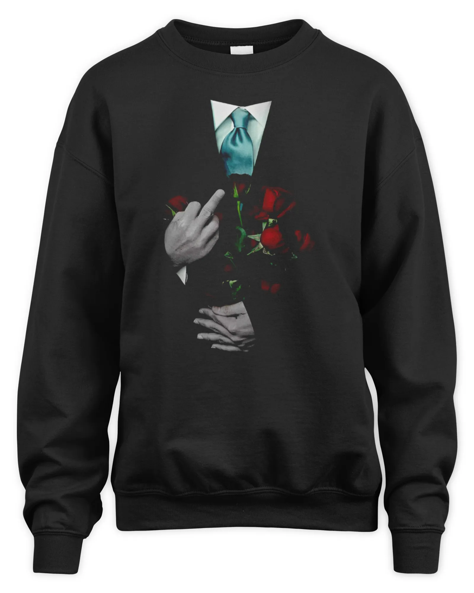 Sweatshirt Eminem Merch The Death Of Slim Shady (Coup De Grce) Tdoss Middle Finger Roses Black, Premium Sweaer