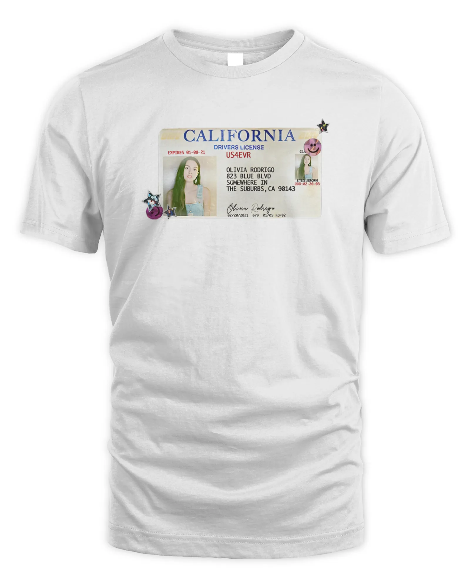 T-Shirt Olivia Rodrigo Merch Shop Drivers Licence 2023 T