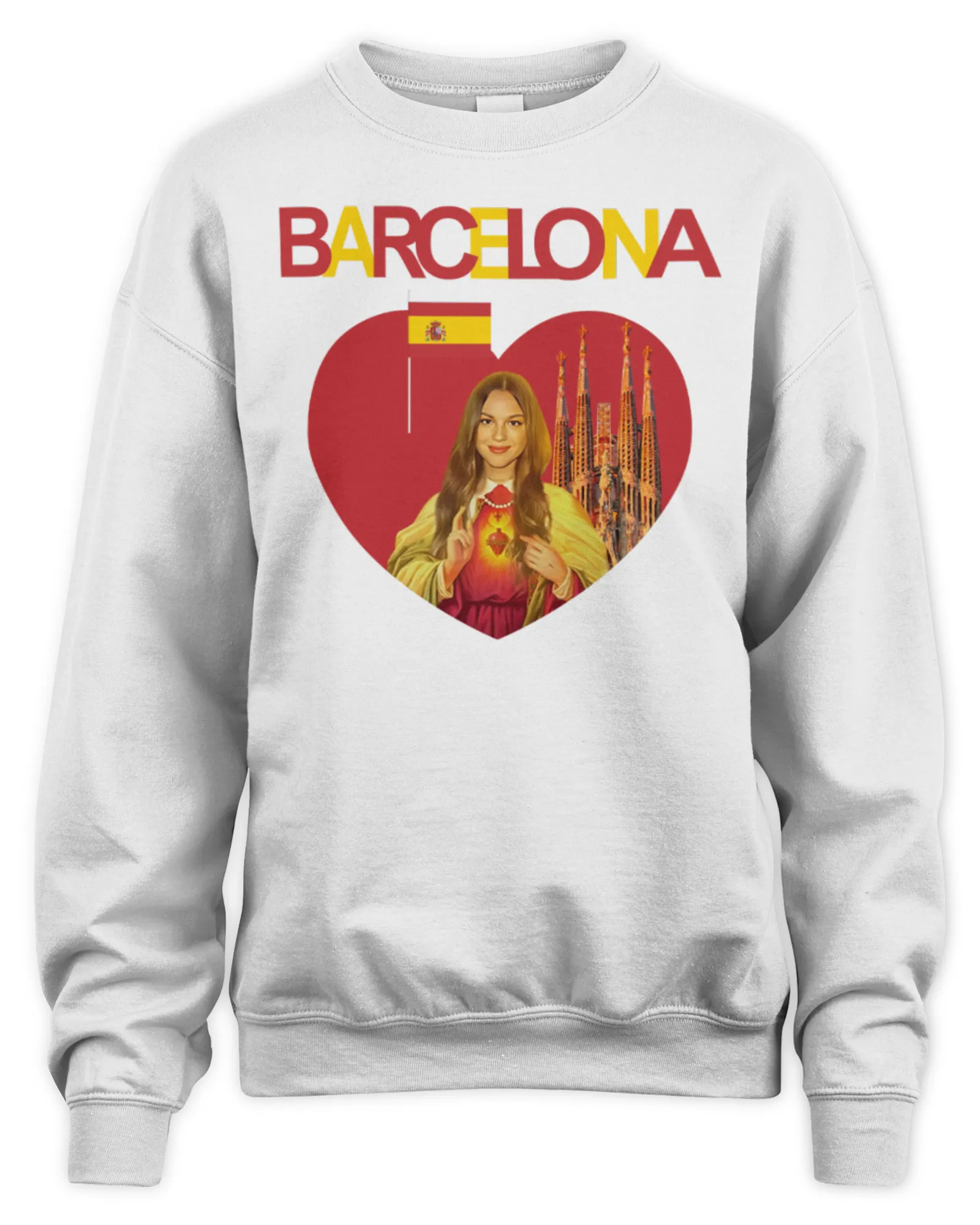 Sweatshirt Olivia Rodrigo Barcelona Jesus, Premium Sweaer