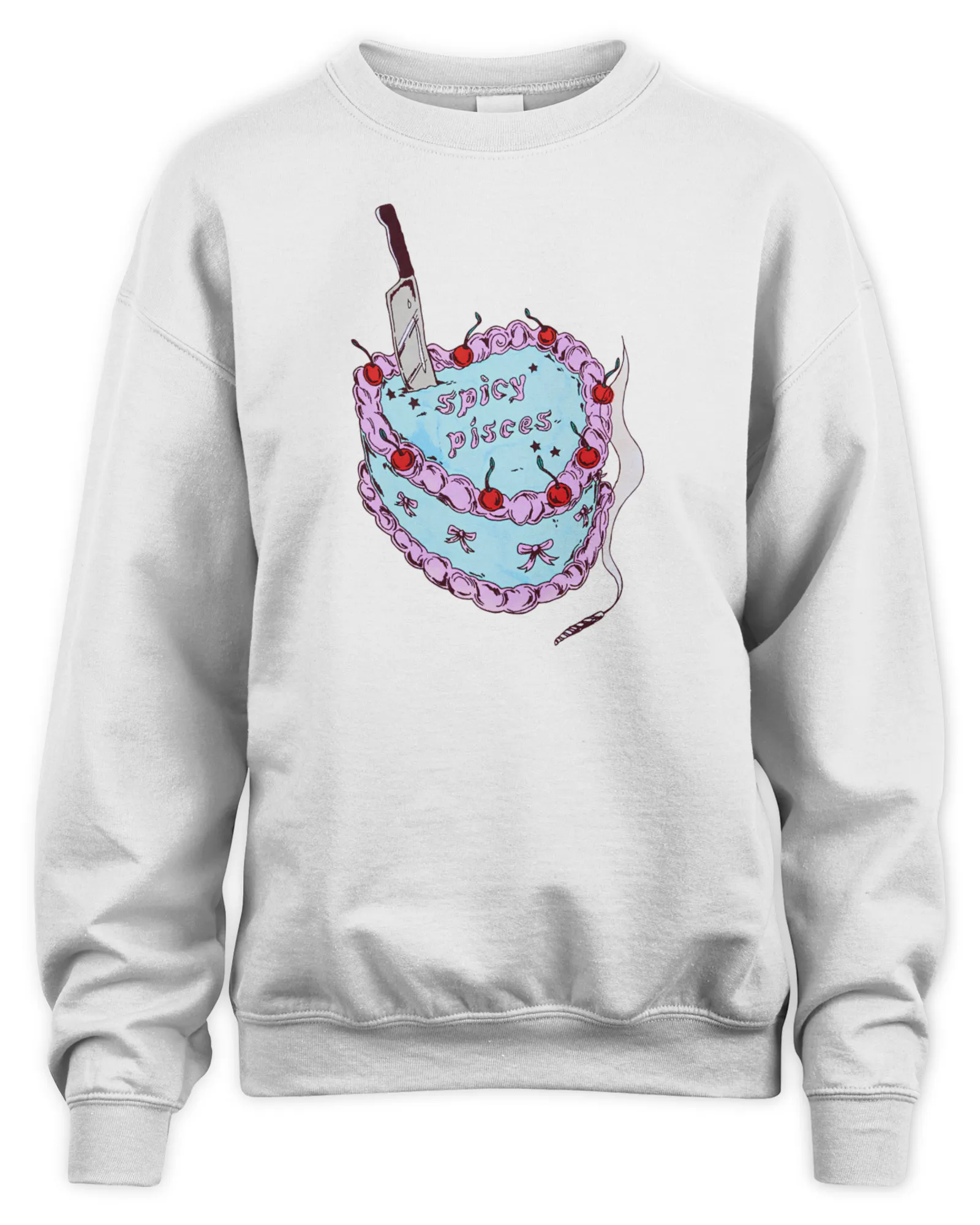 Sweatshirt Olivia Rodrigo Spicy Pisces White, Premium Sweaer