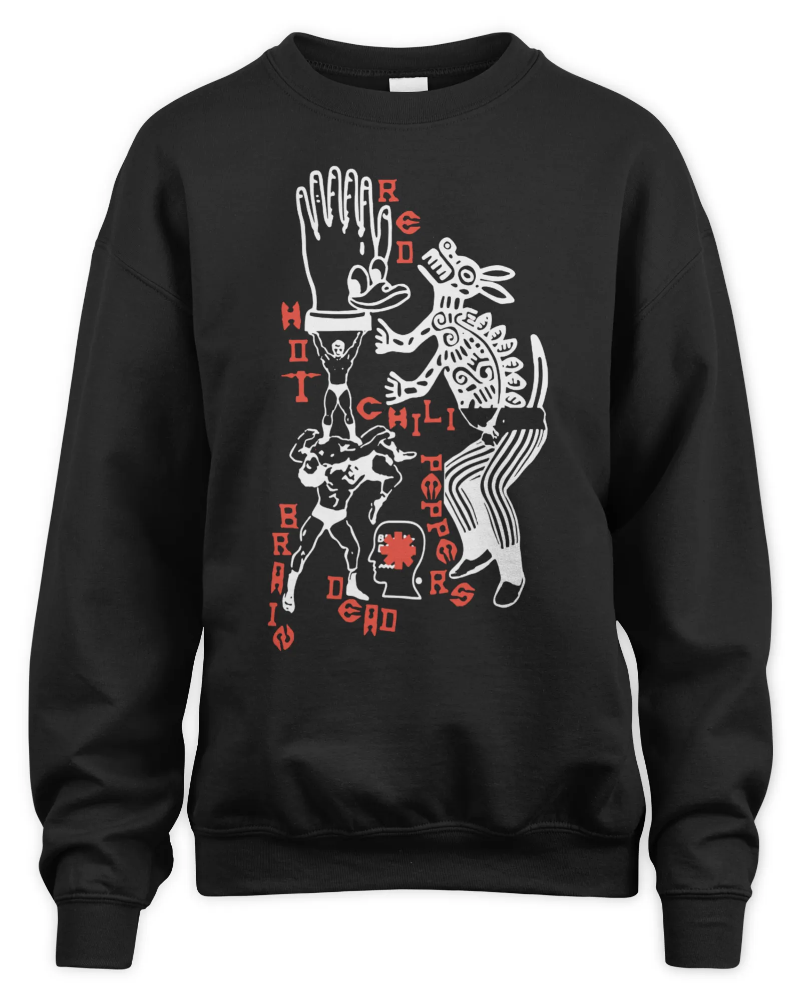 Sweatshirt Red Hot Chili Peppers x Brain Dead Dog Dance, Premium Sweaer