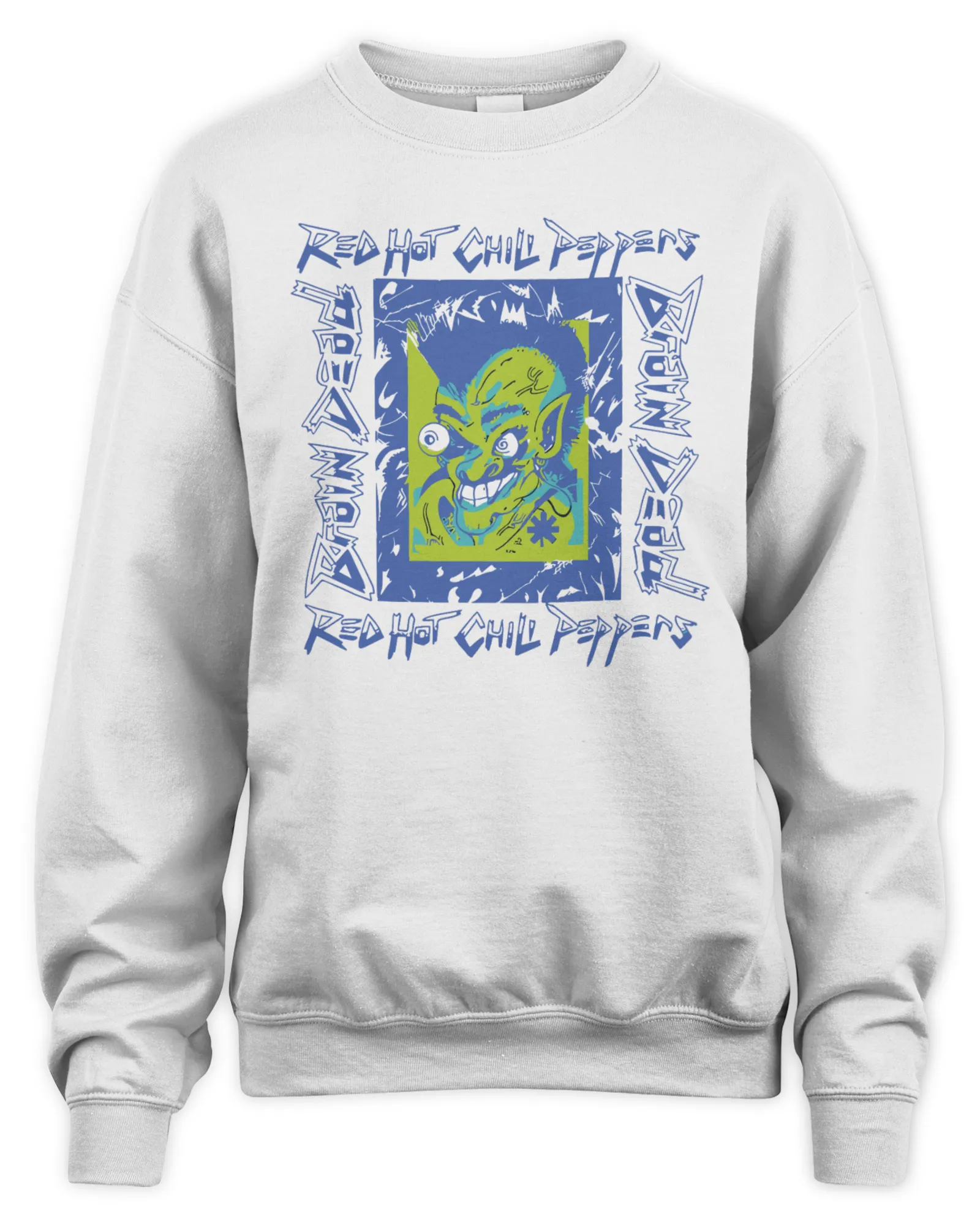 Sweatshirt Brain Dead x Red Hot Chili Peppers Mutant 12 White, Premium Sweaer