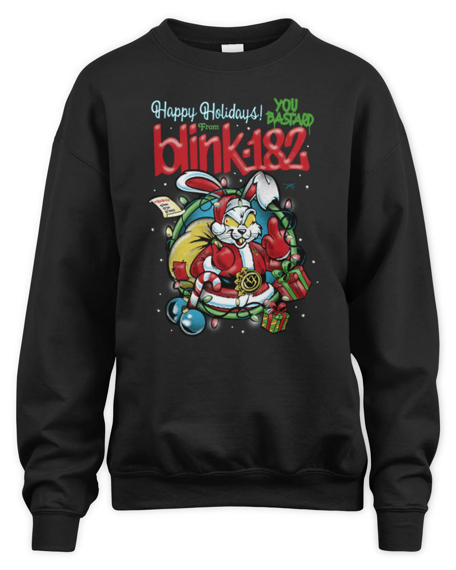 Sweatshirt Blink-182 Merch Happy Holidays 2024, Premium Sweaer