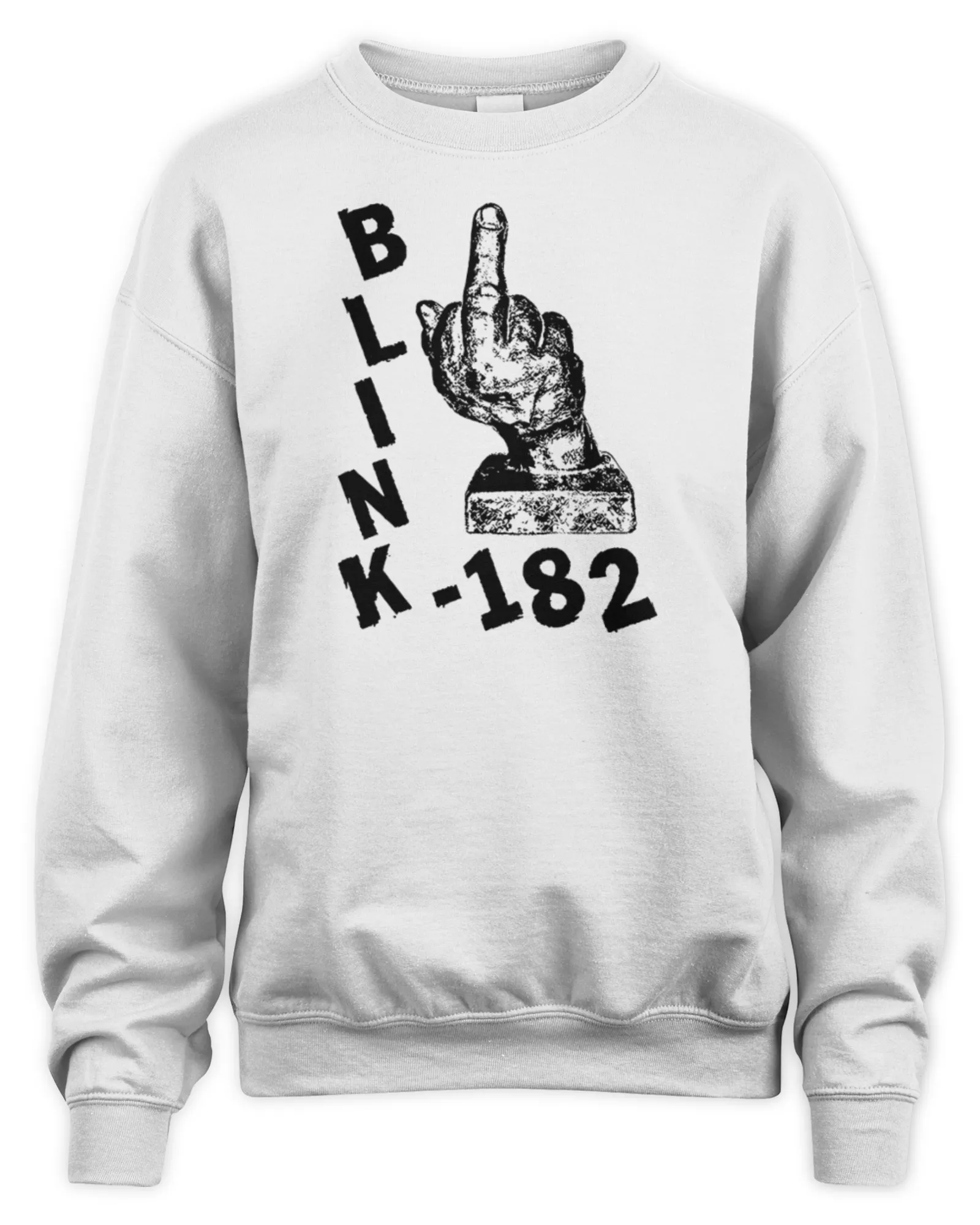 Sweatshirt Blink-182 Tour Merch Pink Middle Finger, Premium Sweaer