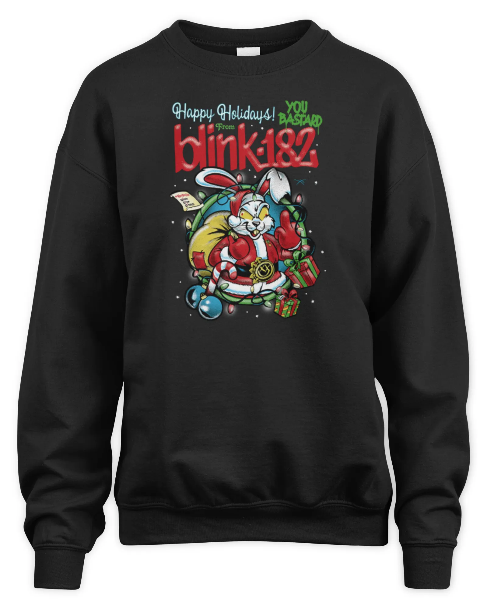 Sweatshirt Blink-182 Merch Store Happy Holidays 2024, Premium Sweaer