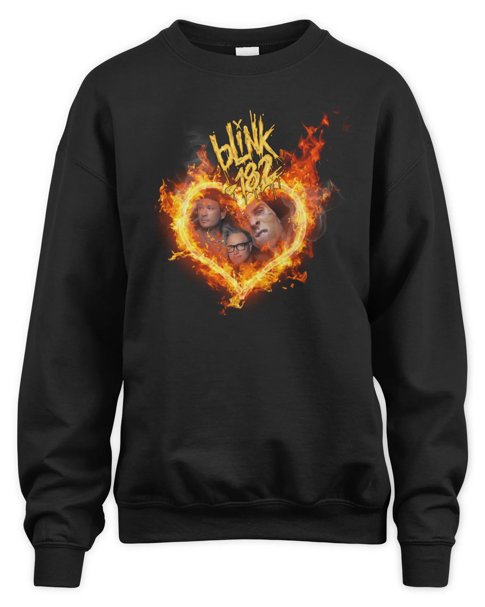 Sweatshirt Blink-182 Flaming, Premium Sweaer
