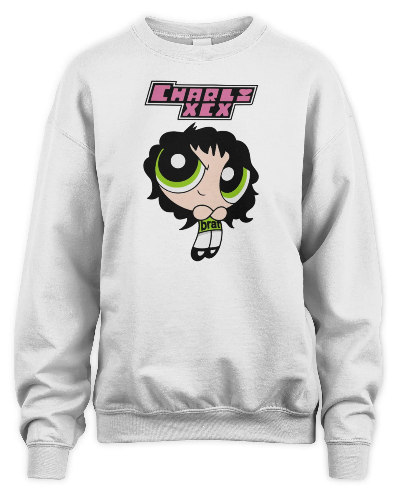 Sweatshirt Official Powerpuff Girls Charli XCX Brat 2024, Premium Sweaer
