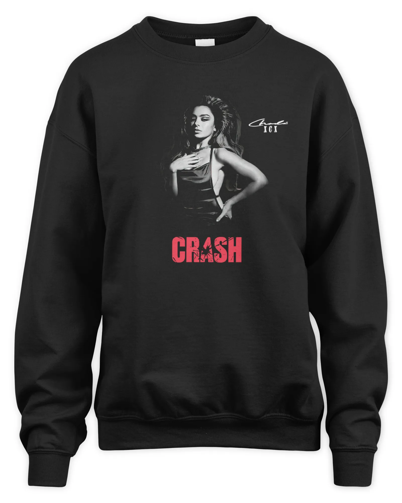 Sweatshirt Charli Xcx Merch Crash Album Black, Premium Sweaer